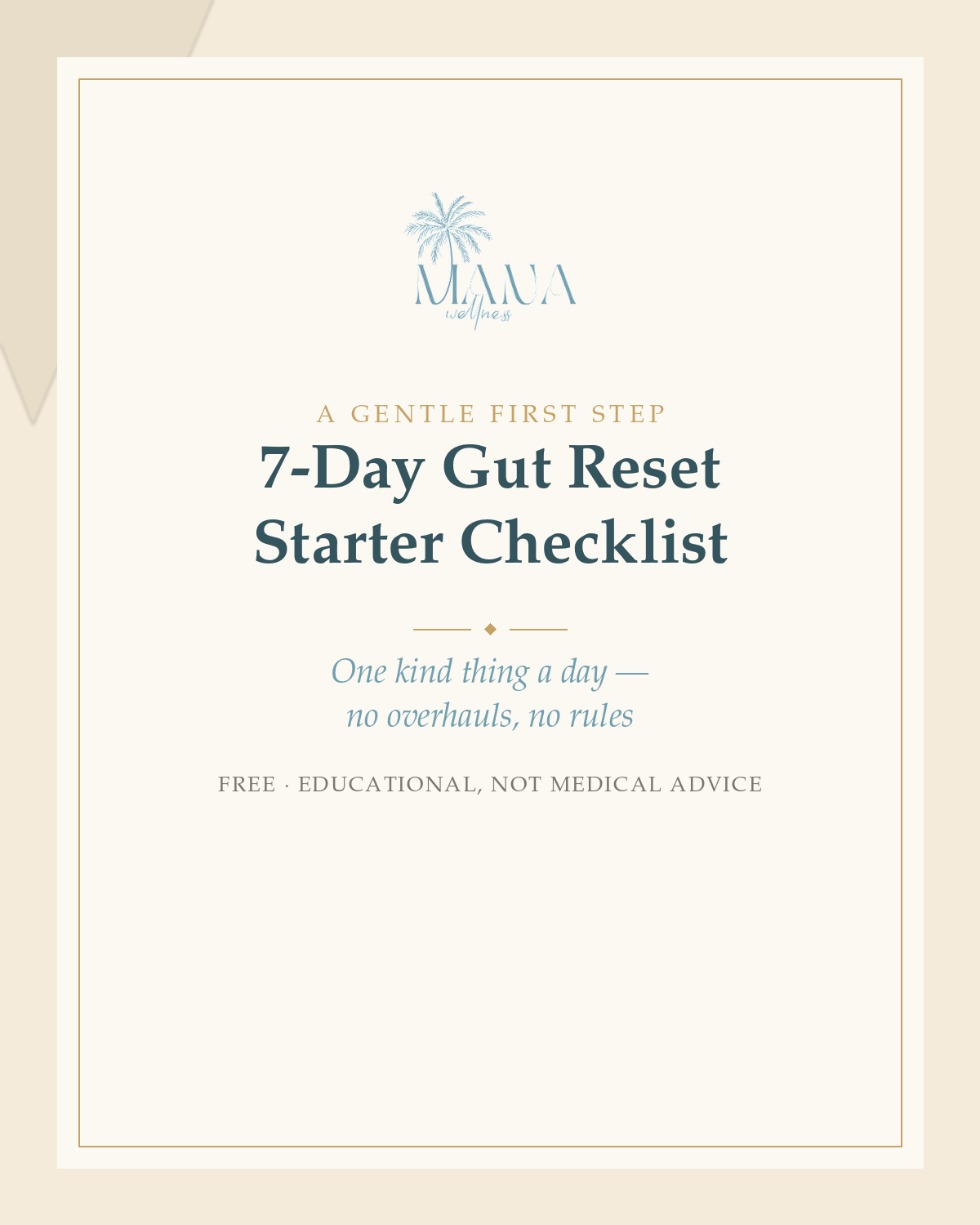 7-Day Gut Reset Starter Checklist (Free)