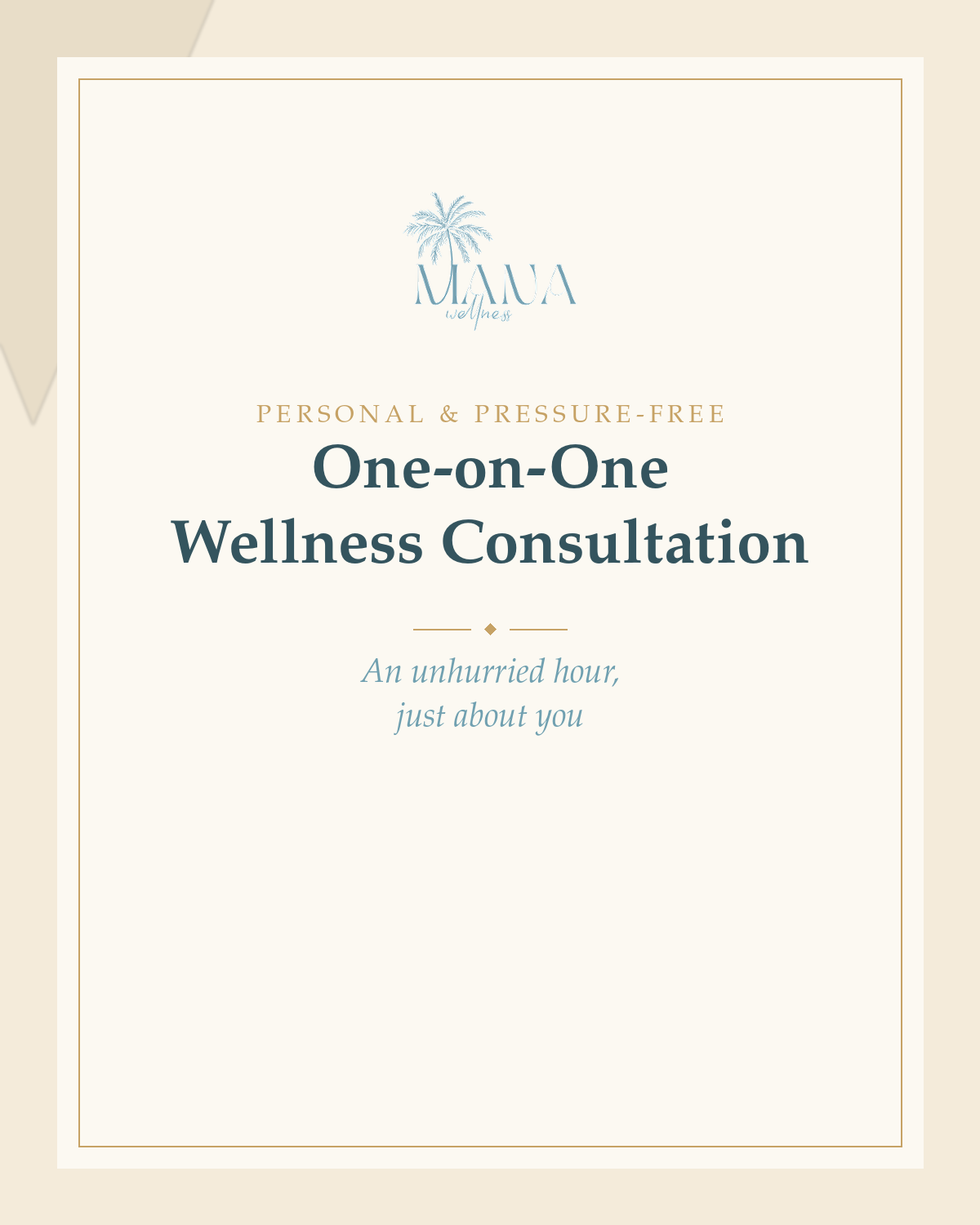 One-on-One Wellness Consultation